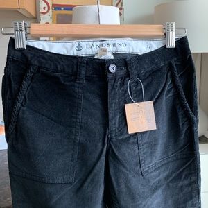 Lands’End Velvet Pants Slim Cut Adjust. Waist 12
